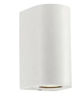 Moderní venkovní nástěnná svítidla NORDLUX venkovní nástěnné svítidlo Canto Maxi 2 2x28W GU10 bílá čirá 49721001