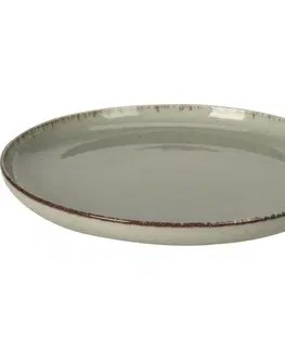 Talíře EH Porcelánový dezertní talíř Light Green, 19 cm