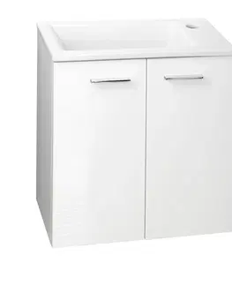 Koupelnový nábytek AQUALINE ZOJA umyvadlová skříňka 49x50x24,6cm, 2 dvířka, bílá 51047A