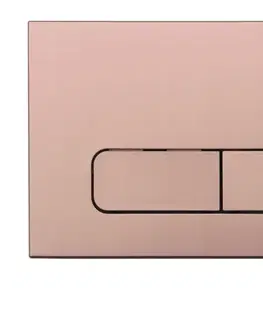 Záchody MEXEN NAPO 02 Tlačítko modul růžové zlato /kompatibilní s modulem Geberit Delta UP100/ 604205
