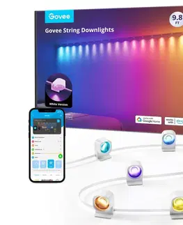 Svítidla Govee Govee - RGBIC LED String Downlights 3m Wi-Fi 