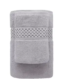 Ručníky Faro Bavlněný ručník Rete 50x90 cm šedý