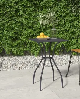 Zahradní stolky Zahradní stůl antracitový 50 x 50 x 72 cm ocelové pletivo
