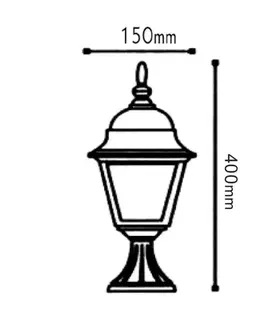 Stojací svítidla ACA Lighting Garden lantern venkovní stojací svítidlo HI6043R
