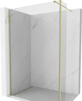 Sprchové zástěny MEXEN/S Kioto Sprchová zástěna WALK-IN 160 x 40 cm, transparent, zlatá 800-160-212-50-00-040