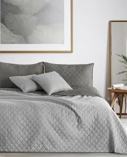 Přikrývky DecoKing Přehoz na postel Axel šedá, 220 x 240 cm