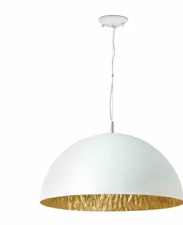 Designová závěsná svítidla FARO MAGMA závěsné svítidlo, bílá a zlatá