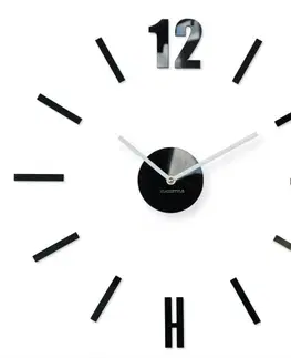 Nástěnné hodiny Designové nalepovací hodiny černé barvy