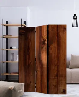 Paravány Paraván Pine Board Dekorhome 135x172 cm (3-dílný)