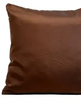 Povlaky na polštáře k přehozem Luxusní povlak na polštář čokoládově hnědé barvy