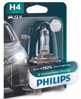 Autožárovky Philips H4 12V 60/55W P43t-38 X-tremeVision Pro150 1ks blistr 12342XVPB1