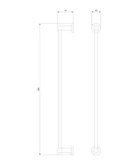 Koupelnový nábytek OMNIRES MODERN PROJECT držák ručníků, 40 cm měď /CP/ MP60214CP