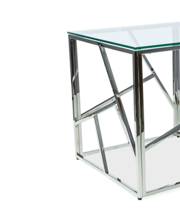 Konferenční stolky Expedo Konferenční stolek KAPPA 2, 55x55x55, sklo/chrom
