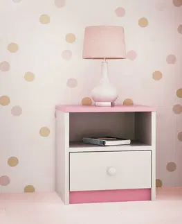 Dětský nábytek Kocot kids Dětský noční stolek Babydreams 40 cm růžový
