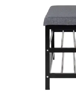 Lavice do ložnice Norddan Designová lavice Rhory 100 cm šedá / černá