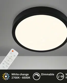 LED stropní svítidla BRILONER CCT LED přisazené svítidlo pr. 38 cm, 22 W, 2900 lm, černá BRILO 3704-015