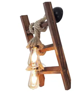 Svítidla Opviq Nástěnná lampa Aplik III hnědá