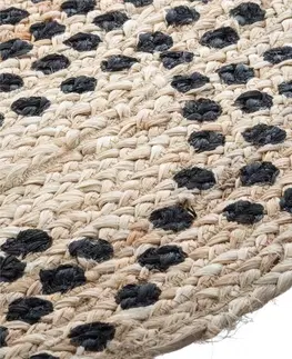 Koberce a koberečky DekorStyle Kulatý koberec 120 cm jutový, vzor 2