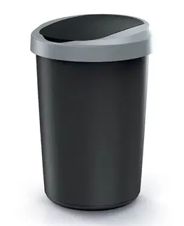 Odpadkové koše Prosperplast Odpadkový koš COMPACTO 40 L černý/světle šedý