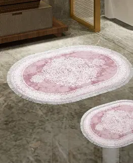 Koupelnové předložky L'essentiel Sada 2 kusů koupelnových podložek Orient Ornamental Powder růžová
