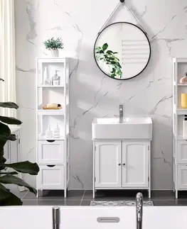 Koupelnový nábytek Koupelnový regál VASAGLE bílý