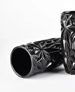 Dekorativní vázy Mondex Keramická váza LORELAI 29 cm černá