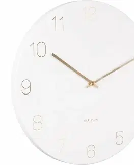 Hodiny Karlsson 5762WH designové nástěnné hodiny, pr. 40 cm