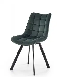 Židle HALMAR Designová židle Mirah tmavě zelená
