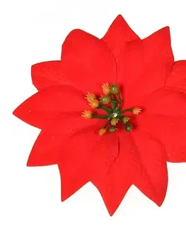 Vánoční dekorace Sada vánočních růží 6 ks, červená, 11 cm