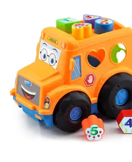Hračky RAPPA - Vkládačka BABY autobus pro nejmenší oranžový