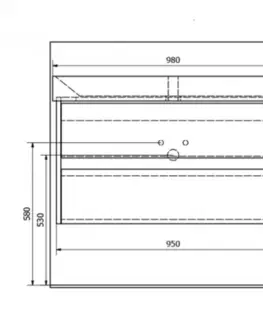 Koupelnový nábytek SAPHO NIRONA umyvadlová skříňka 95x51,5x43 cm, bílá NR100-3030