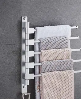 Koupelnový nábytek TZB Věšák na ručníky TYROS stříbrný