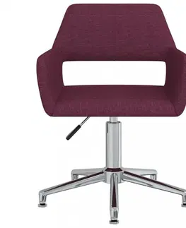 Židle Jídelní židle otočná 2 ks látka Dekorhome Krémová