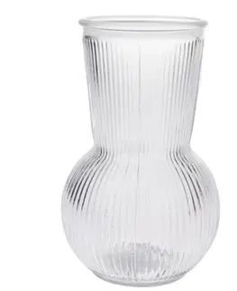 Vázy skleněné Skleněná váza Silvie, čirá, 17,5 x 11 cm