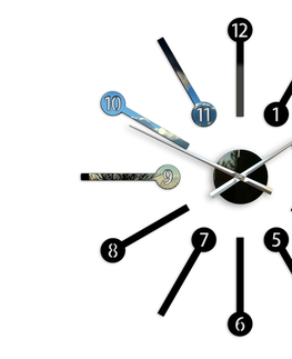Nalepovací hodiny ModernClock 3D nalepovací hodiny Metro černé
