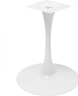 Kulaté jídelní stoly KARE Design Stolová podnož Schickeria - bílá Ø110cm
