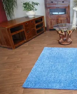 Koberce a koberečky Dywany Lusczow Kusový koberec SHAGGY Izebelie 5cm modrý, velikost 100x400