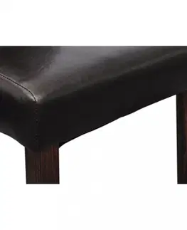 Jídelní sety Jídelní židle 4 ks umělá kůže / dřevo Dekorhome Černá