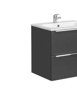 Koupelnový nábytek Comad Umyvadlová skříňka Capri 820 2S černý mat/dub kraft zlatý