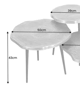 Konferenční stolky Odkládací stolek 3 ks OSMEROSI Dekorhome