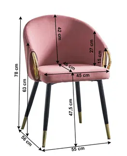 Židle Jídelní křeslo DONKO Tempo Kondela Růžová