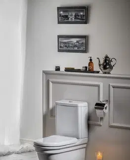 Záchody SAPHO ANTIK WC kombi, spodní/zadní odpad, bílá WCSET08-ANTIK