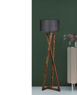 Svítidla Sofahouse 28662 Designová stojanová lampa Thea 166 cm hnědá / černá