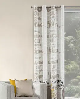 Hotové závěsy Luxusní šedé závěsy na okna 140x250 cm
