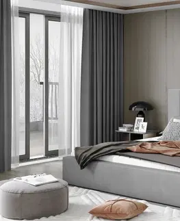 Postele Artelta Manželská postel AUDREY s úložným prostorem | 140 x 200 cm Barva: Černá / Soft 11