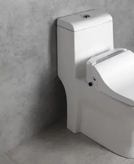 Záchody SAPHO HUBERT WC kombi, zadní/spodní odpad s elektronickým bidetem USPA LUX UB-6635RU-2