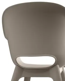 Židle Jídelní křeslo 2 ks AKOLA Rojaplast Cappuccino