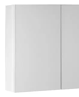 Koupelnová zrcadla AQUALINE VEGA galerka, 80x70x18cm, bílá VG080