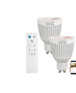 Žárovky WiZ SADA 2x LED RGBW Stmívatelná žárovka GU10/6,5W/230V 2200-6500K Wi-Fi + DO - WiZ 