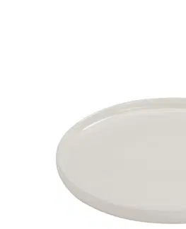 Talíře Bílý dezertní talířek Ruby - 23,4*23,4*1,6 cm J-Line by Jolipa 71731
